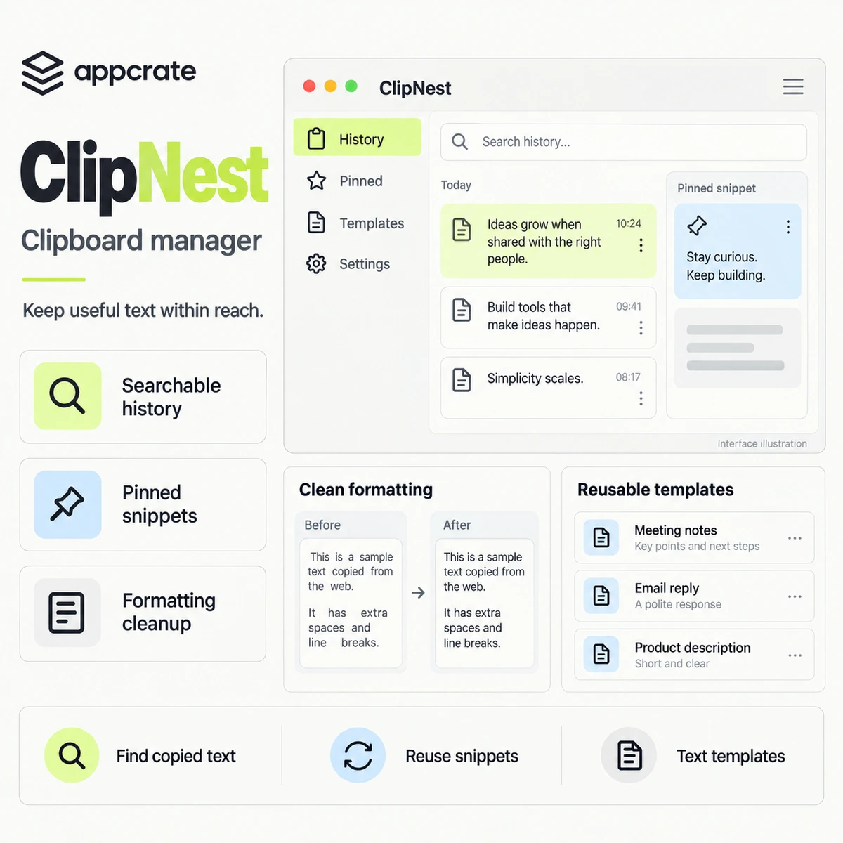ClipNest — Productivity